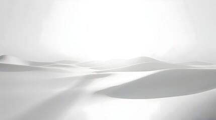 Fototapeta premium Minimalist Snowy Desert Landscape with Dramatic Dunes and Serene Atmosphere