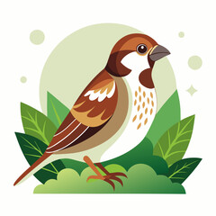 Bird vector,Sparrow Bird Vector, Bird Silhouette Nature Bird