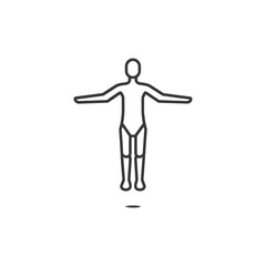 Line Art Illustration of a Person with Arms Outstretched