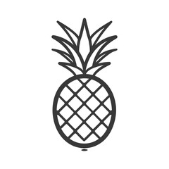 Obraz premium Line art illustration of a pineapple with a white background