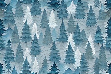 Pattern Seamless Texture Modern Abstract Pines Tree Christmas