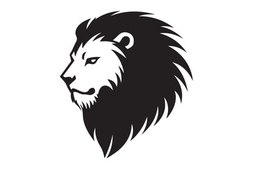 lion head silhouette vector illustration