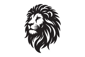 lion head silhouette vector illustration