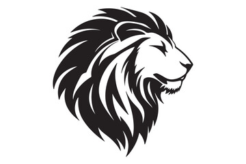 lion head silhouette vector illustration