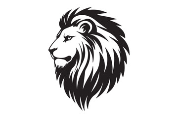 lion head silhouette vector illustration