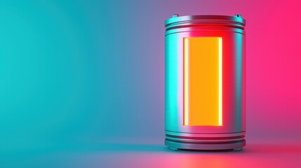 Revolutionary Portable Fusion Generator Boasts Stunning Compact Design and Radiant Neon Hues for Innovative Energy Solutions