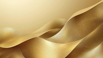 Soft, undulating waves of gold blend harmoniously, showcasing a lustrous finish that plays with light and shadow, creating a sense of depth and movement