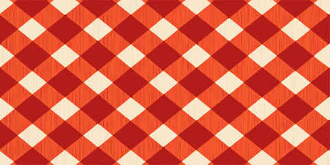 Gingham plaid seamless pattern