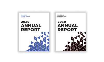 Fototapeta premium Simple annual report cover page design templates design 2024