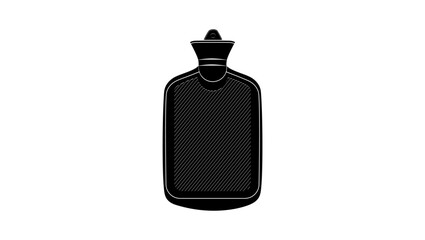 Hot Water Bottle, black isolated silhouette