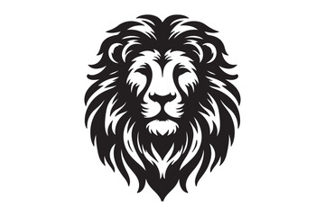 Obraz premium lion head silhouette vector illustration