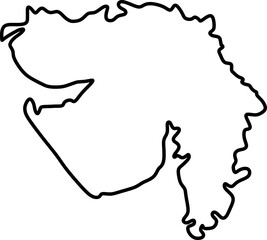 Gujrat Map Outline
