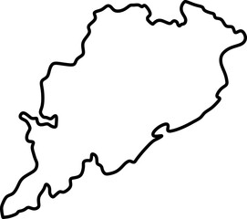 Odisha Map Outline