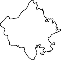 Rajasthan Map Outline