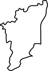 Tamil Nadu Map Outline