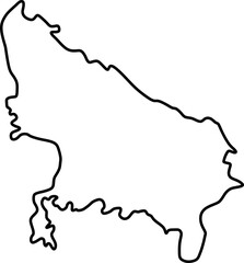 Uttar Pradesh Map Outline
