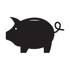 Piggy bank icon. Piggy bank saving money. Vector illustration. Savings Icon. Money Piggy Bank Vector Symbol.