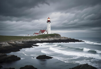 Concept photo of a lighthouse, wallpaper