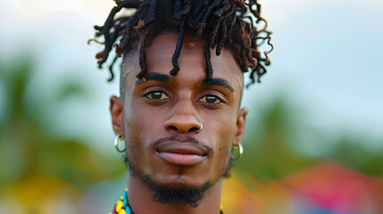 man attending car racing event man with may