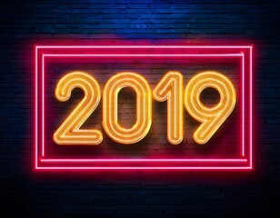 vector realistic isolated neon sign frame logo decoration covering wall background concept happy new year merry christmas