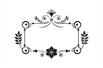  Flourish border corner and frame vector art illustration 