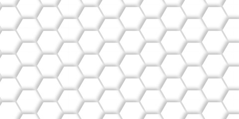 Vector abstract hexagonal futuristic geometric backdrop White background and embossed hexagon , honeycomb white hexagon concept design abstract technology background vector background, or wallpaper.