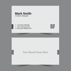gray color business card design template