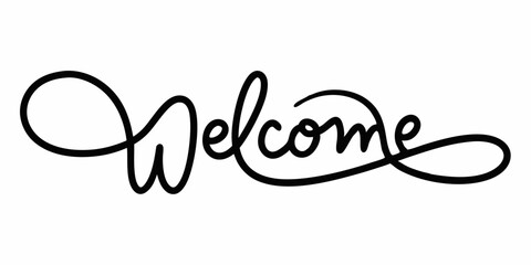  A stylish and elegant hand-drawn calligraphy welcome sign. Perfect for adding a personal touch to any project, from invitations and greeting cards to home decor and signage.