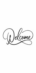  A simple yet elegant handwritten welcome sign, perfect for adding a touch of charm to your home, office, or special event. This versatile graphic can be used for invitations, greeting cards.