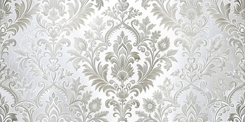 Fototapeta premium Elegant Gray Floral Pattern, Wallpaper, Floral Design, Design, Pattern