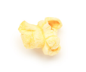 Crispy popcorn on white background