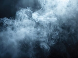 Abstract image of white smoke against a black background.
