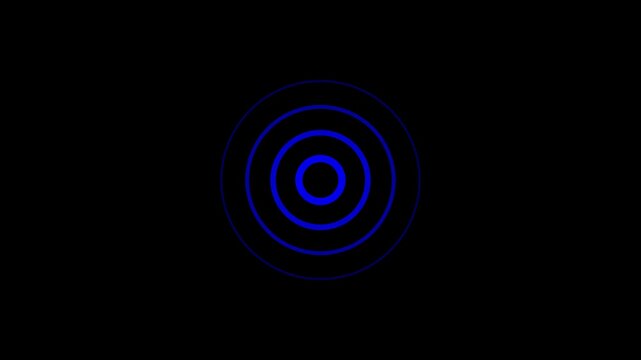 Abstract Futuristic Radio Wave Signal. Digital Radio Waves Diffusion Animation