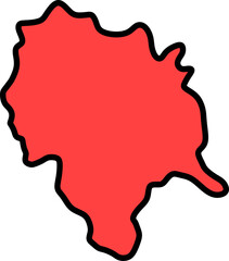 Himachal Pradesh Map Outline