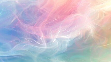 Fototapeta premium A soft, blurred blend of pastel colors swirling together in a smooth gradient, evoking a dreamy and tranquil atmosphere.