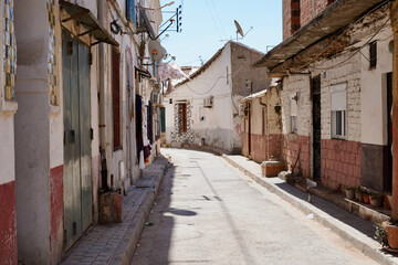 This is one of the wider streets in Old Town Algiers, a maze of mostly narrow pathways lined by centuries-old buildings.