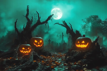 halloween illustration, AI generated