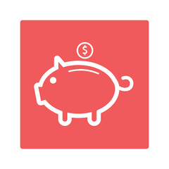 Piggy bank icon vector. piggy money icon. Savings Icon Set. Money Piggy Bank Vector Symbol.