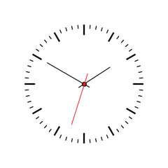 clock isolated on white	