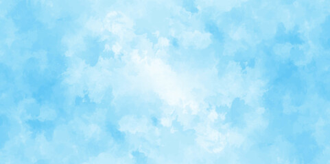 Abstract white and blue color frozen ice surface design background. soft sky blue watercolor sky and clouds, Light blue background with watercolor. gradient light white sky background with clouds.