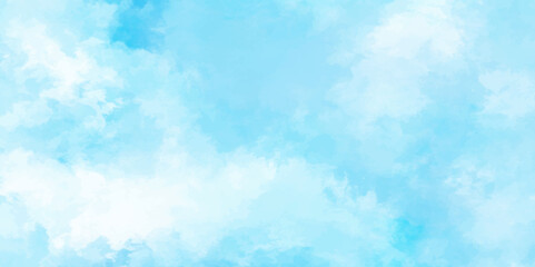 Obraz premium Abstract white and blue color frozen ice surface design background. soft sky blue watercolor sky and clouds, Light blue background with watercolor. gradient light white sky background with clouds.