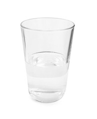 Glass of fresh clean water isolated on white background