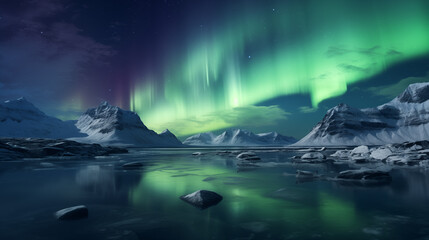 Naklejka premium Gorgeous Aurora Borealis