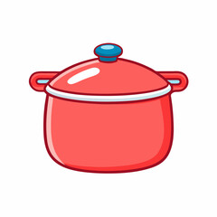 Red cooking pot stock illustration