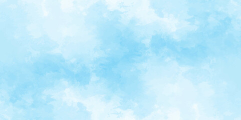 Abstract white and blue color frozen ice surface design background. soft sky blue watercolor sky and clouds, Light blue background with watercolor. gradient light white sky background with clouds.