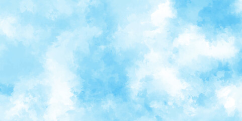 Abstract white and blue color frozen ice surface design background. soft sky blue watercolor sky and clouds, Light blue background with watercolor. gradient light white sky background with clouds.