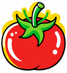 Red tomato vegetable stock illustration