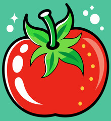 Red tomato vegetable stock illustration