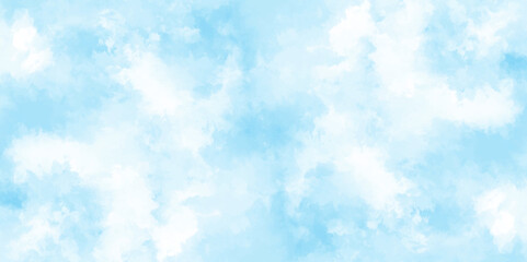 Abstract white and blue color frozen ice surface design background. soft sky blue watercolor sky and clouds, Light blue background with watercolor. gradient light white sky background with clouds.