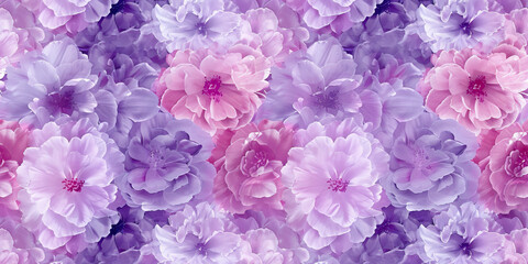 A patterned wallpaper with a abstract floral design in shades of purple and pink, giving a modern twist to a girly bedroom.